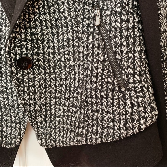 NWT Kenneth Cole Tweed & Ponte Jacket Blazer Sz 8 - Picture 2 of 8